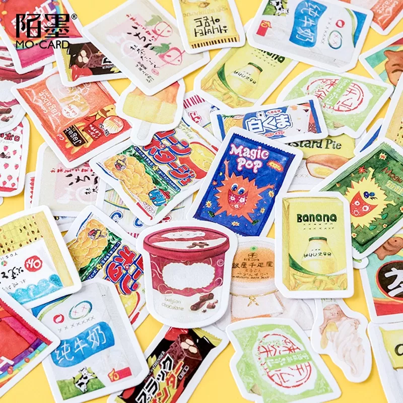 46pcs Food Stickers DIY Decorative Scrapbooking Diary Album Stick