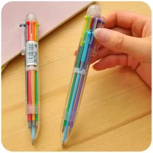 28 Pack Multicolor Ballpoint Pens 0.5mm 6-in-1, Fun Pens For Kids